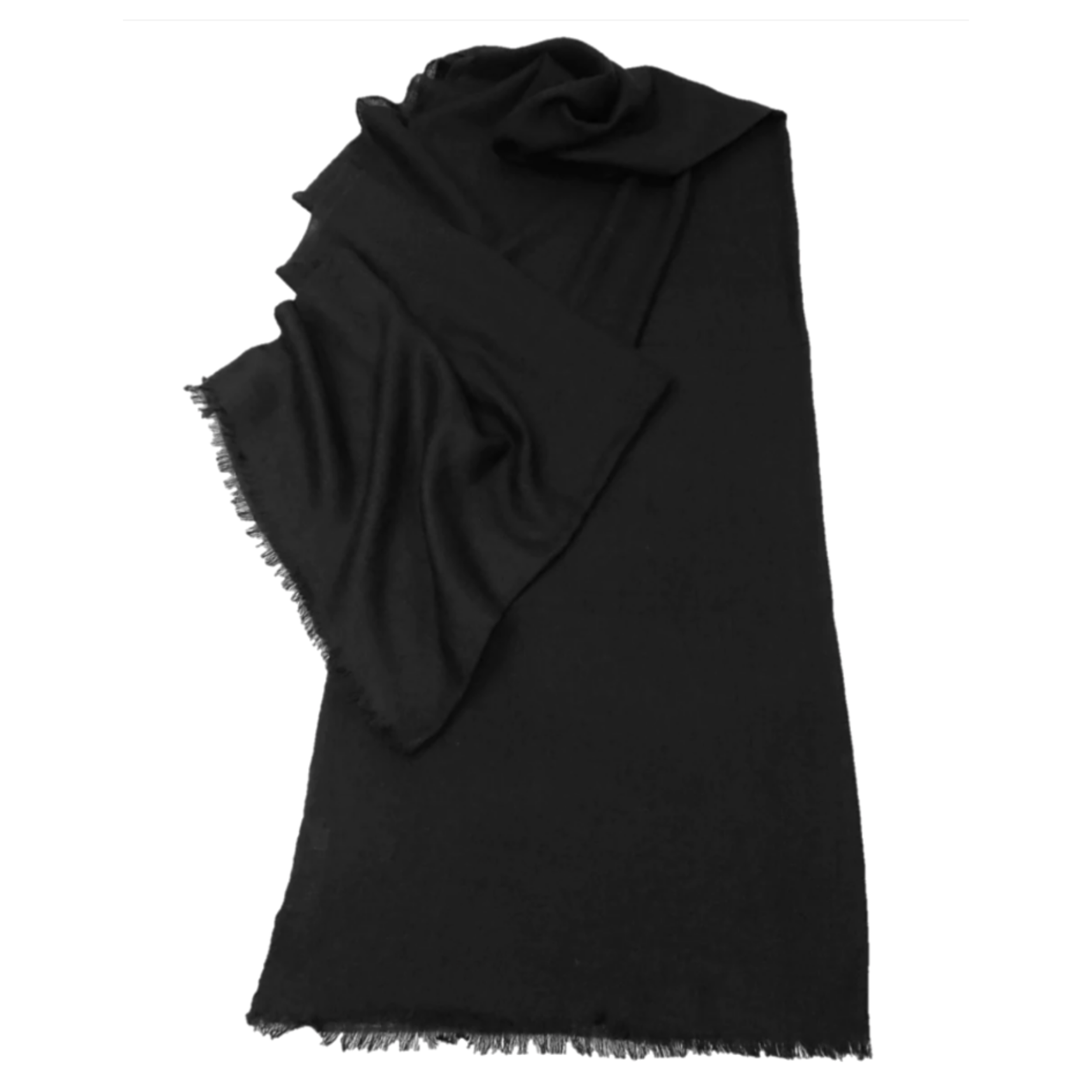 Black pashmina wool shawl