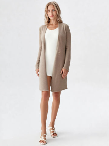 Cashmere Long Open Cardigan