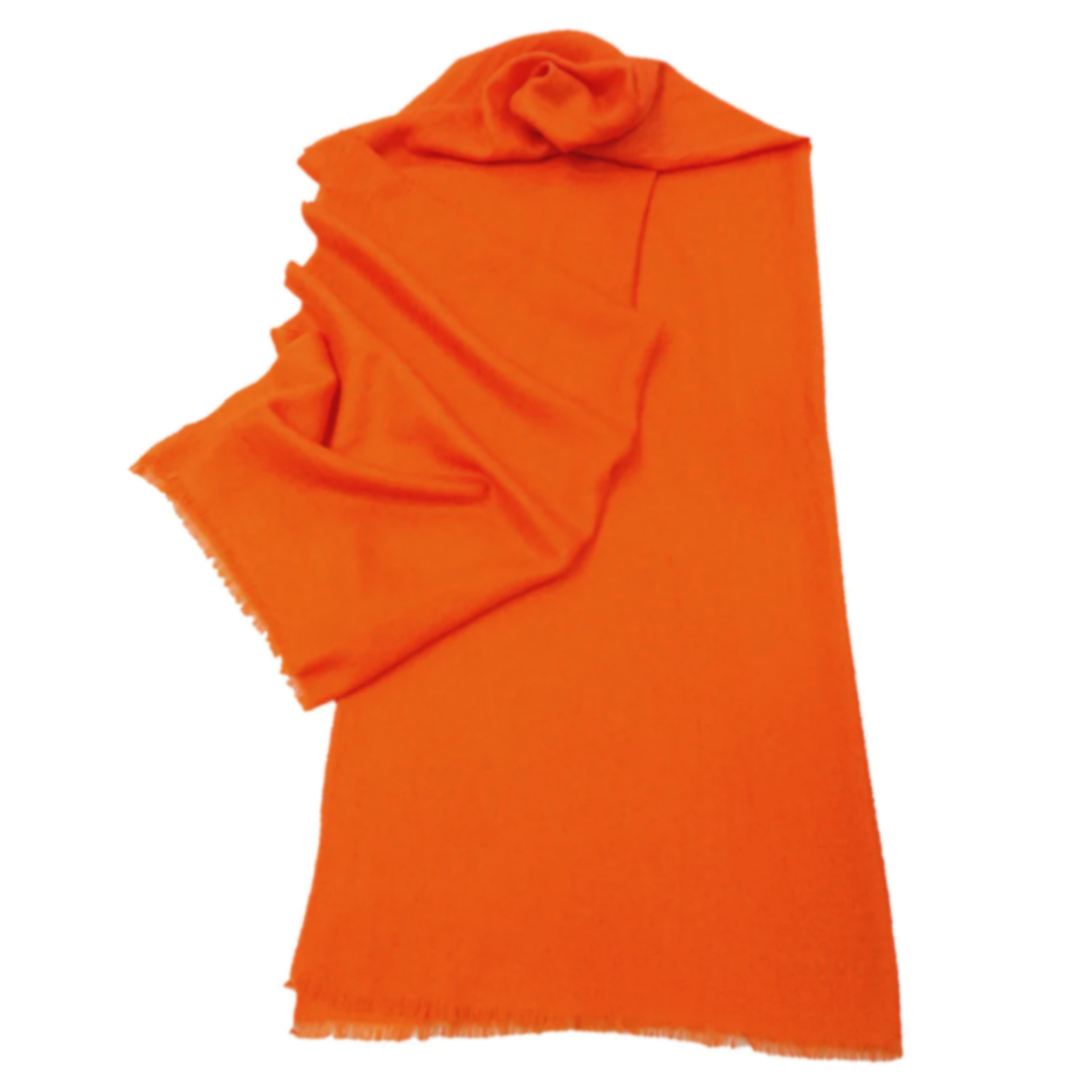Orange  pashmina wool shawl
