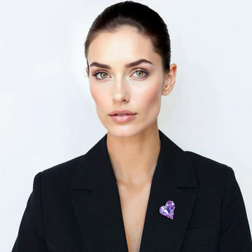 Swarovski Crystals Heart Brooch
