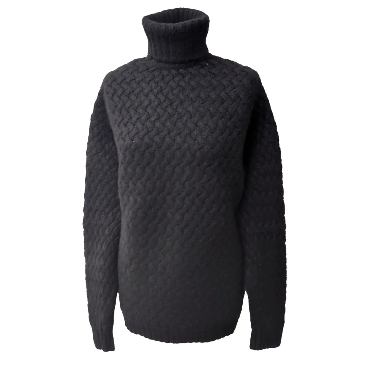 Oversized black roll neck jumper shop