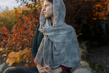 woman wearing cashmere