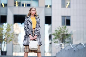 woman on cashmere clothe