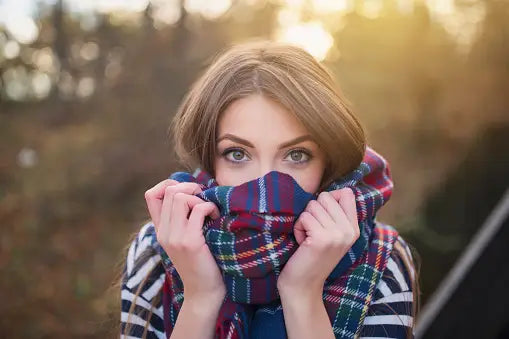woman wearing scarf