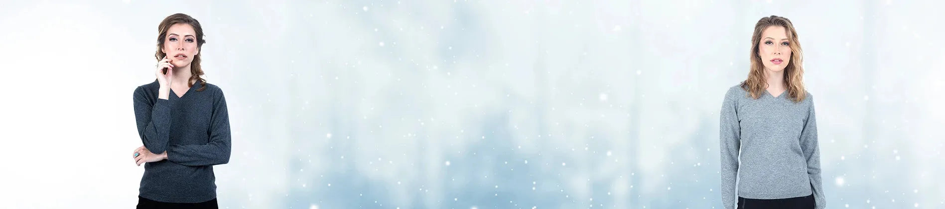 Cashmere V-Necks Women's Knitwear