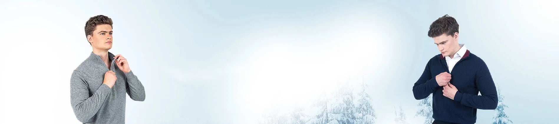 Cashmere Zip Necks Mens Jumper