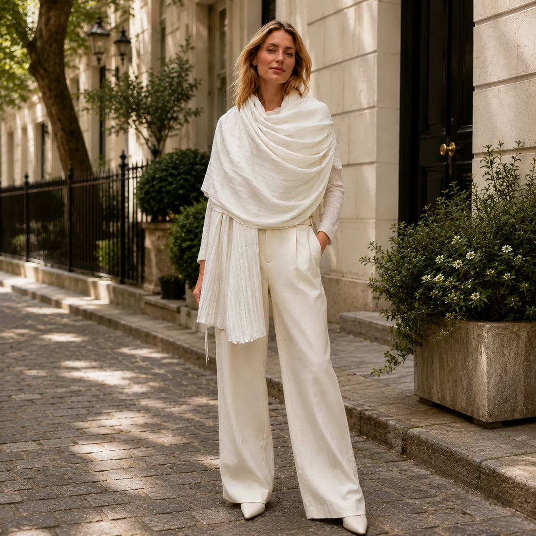 Fine And Lightweight Lurex Pashmina - TCG London