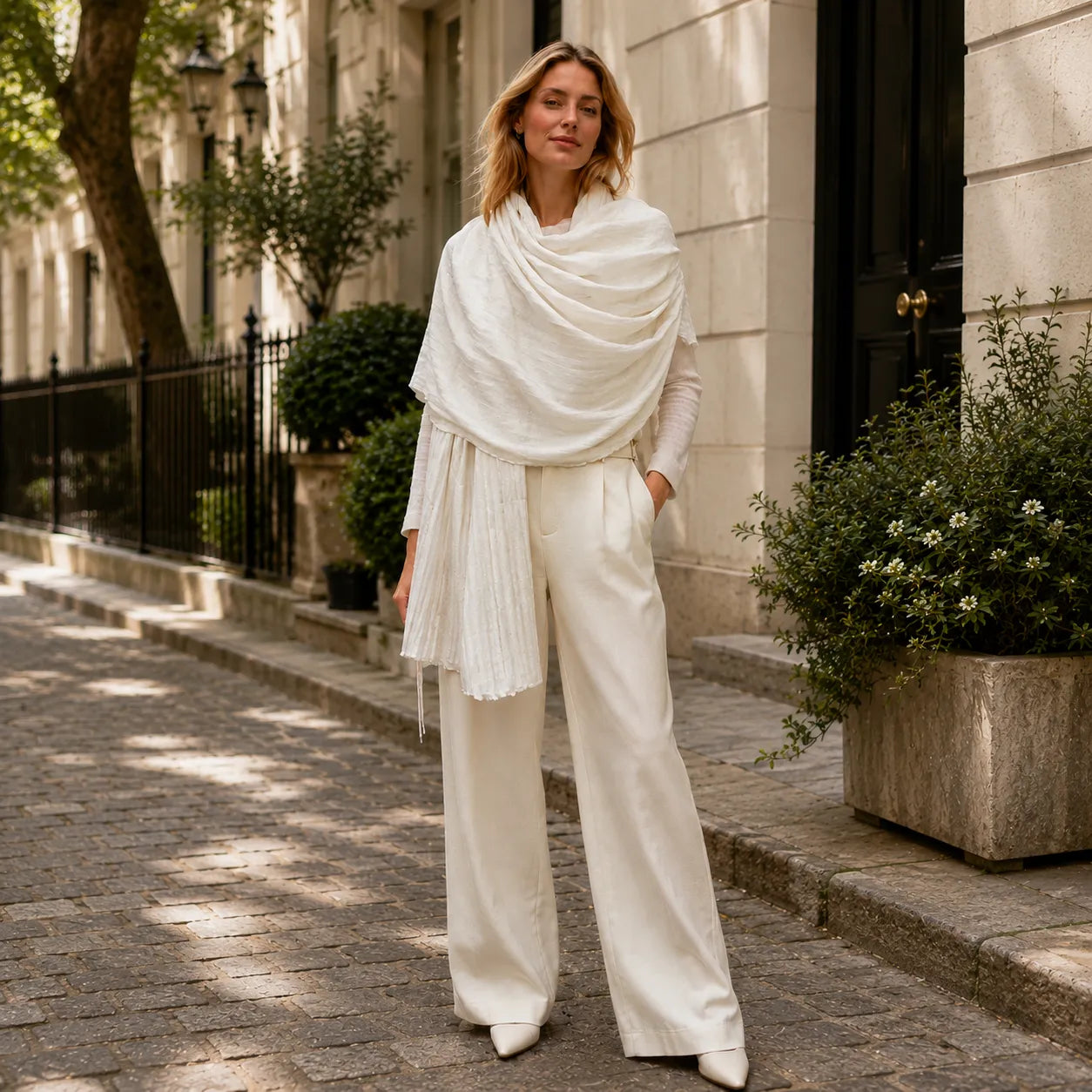 Fine And Lightweight Lurex Pashmina - TCG London