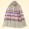 Large Fine Pashmina Stole with Patterned Design - TCG London