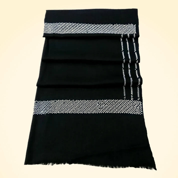 Pashmina Large Stole With Hand Applied Crystals - TCG London