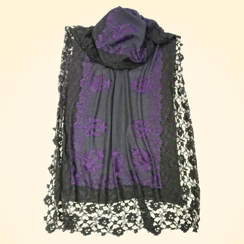 Embroidered Pashmina Cashmere Shawl - TCG London
