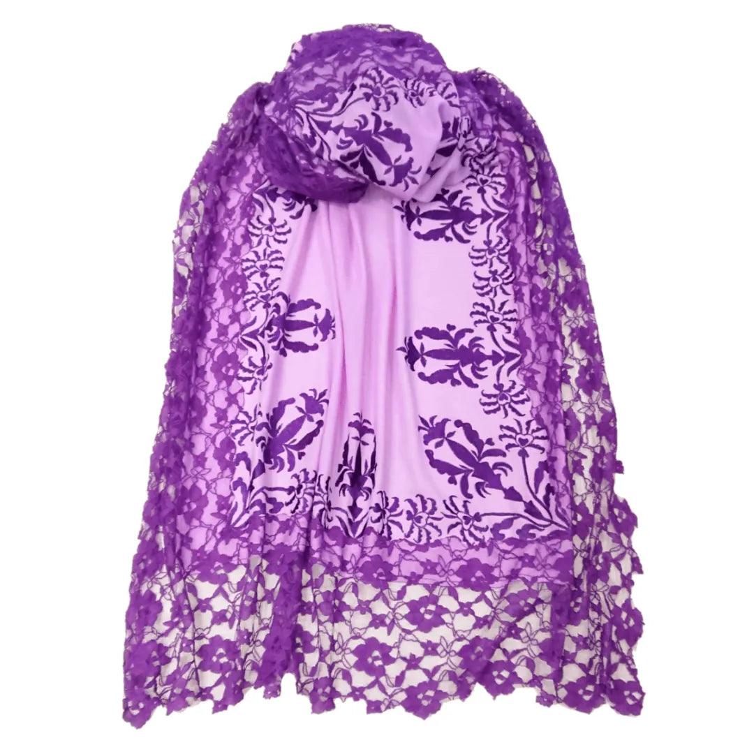 Pink Embroidered Pashmina Cashmere Shawl - TCG London