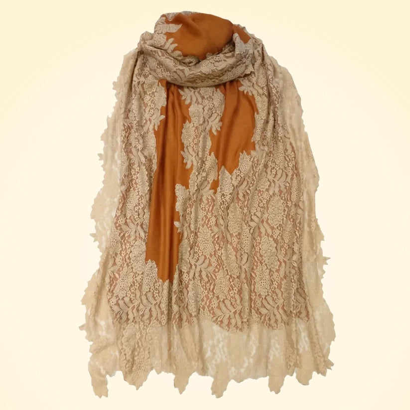 Lace Pure Pashmina Cashmere Shawl - TCG London