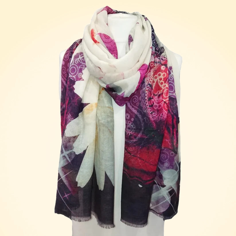 Pashmina Cashmere Printed Large Shawl - TCG London