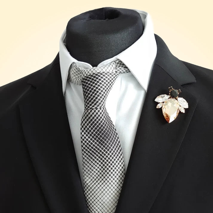 Swarovski Crystals Large Bee Lapel Brooch - TCG London