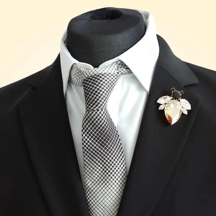 Swarovski Crystals Large Bee Lapel Brooch - TCG London