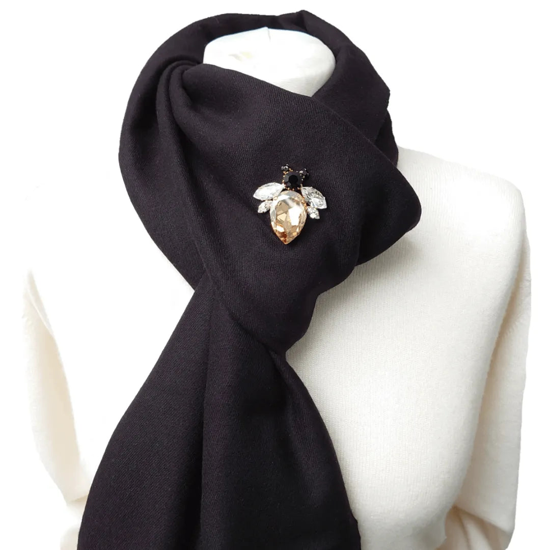 Swarovski Crystals Large Bee Brooch - TCG London