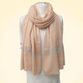 Pashmina Large Stole With Hand Applied Crystals - TCG London