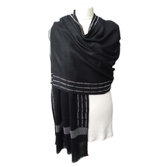 Pashmina Large Stole With Hand Applied Crystals