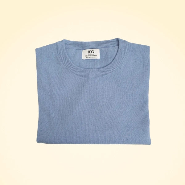 Classic Fit Round Neck Cashmere Jumper - TCG London