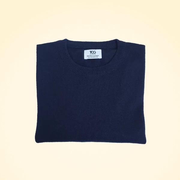 Classic Fit Round Neck Cashmere Jumper - TCG London