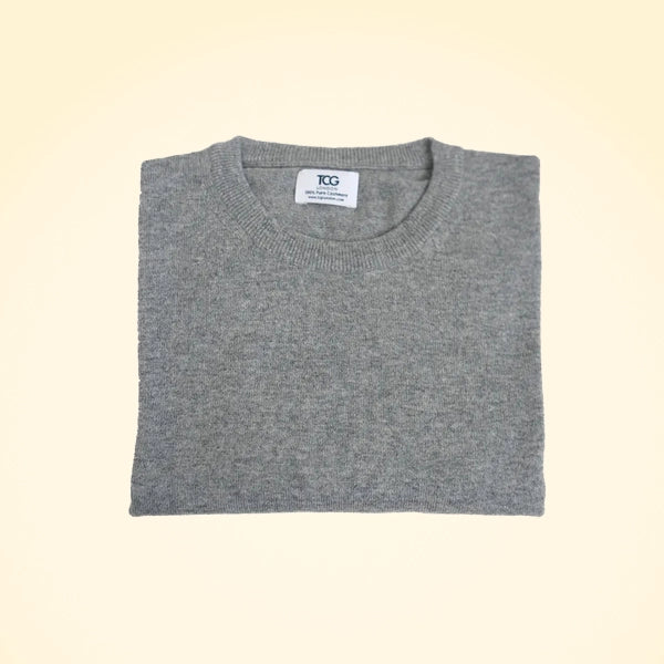 Classic Fit Round Neck Cashmere Jumper - TCG London
