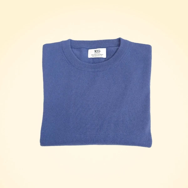 Classic Fit Round Neck Cashmere Jumper - TCG London