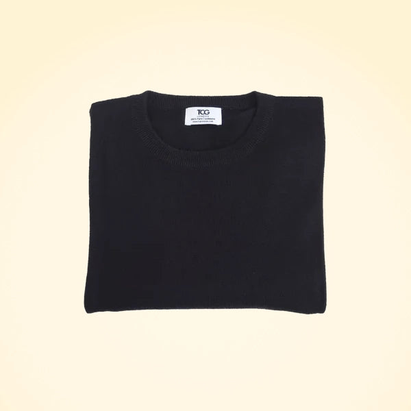 Classic Fit Round Neck Cashmere Jumper - TCG London