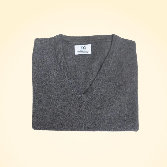 Classic Fit Cashmere Slipover - TCG London