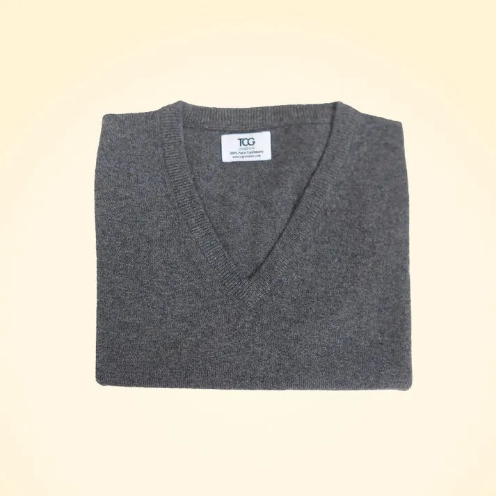 Classic Fit Cashmere Slipover - TCG London