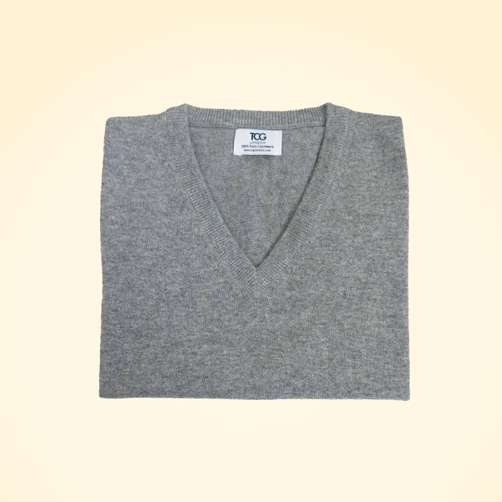 Classic Fit Cashmere Slipover - TCG London