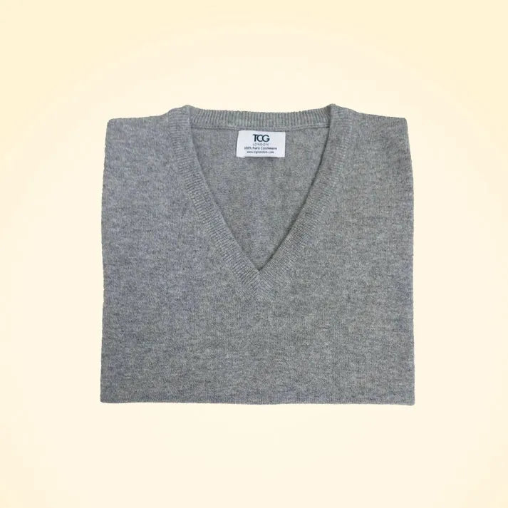 Classic Fit Cashmere Slipover - TCG London