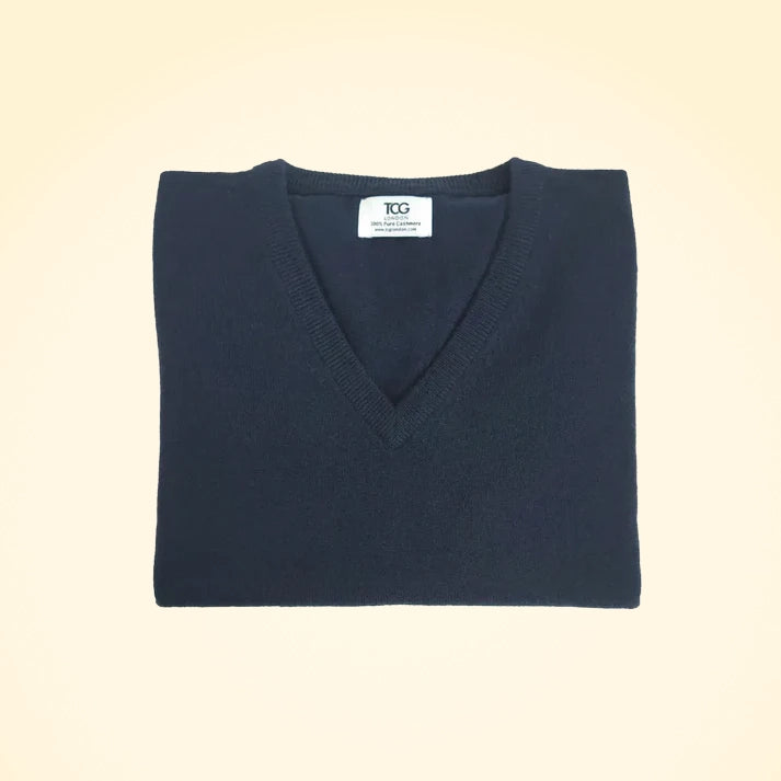 Classic Fit Cashmere Slipover - TCG London