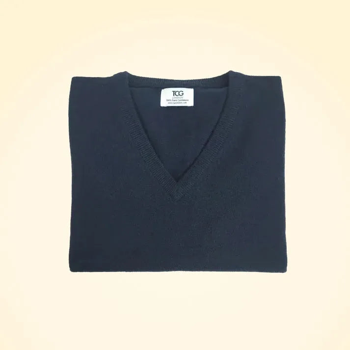 Classic Fit Cashmere Slipover - TCG London
