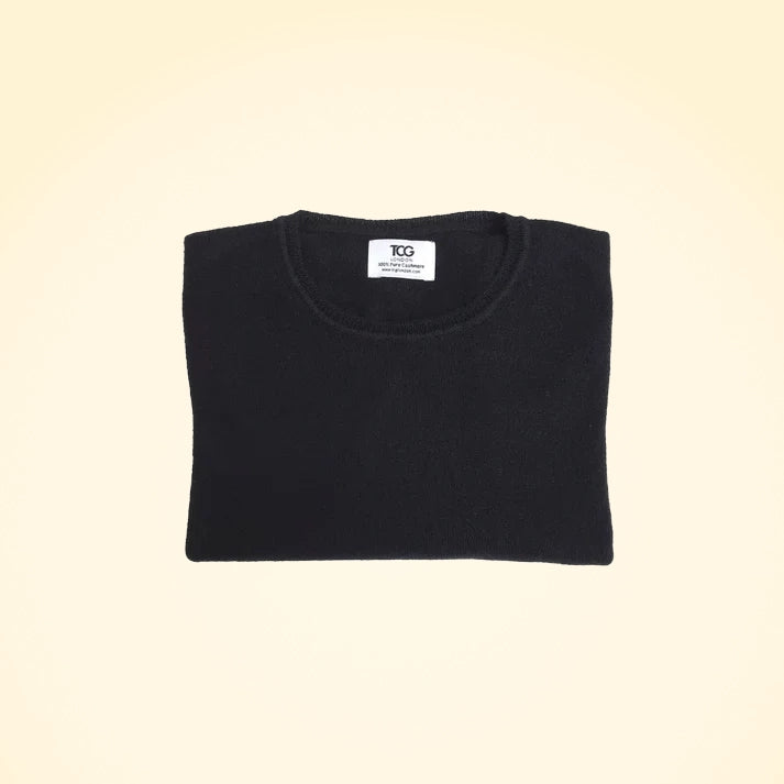 Classic Fit Round Neck Cashmere Jumper - TCG London