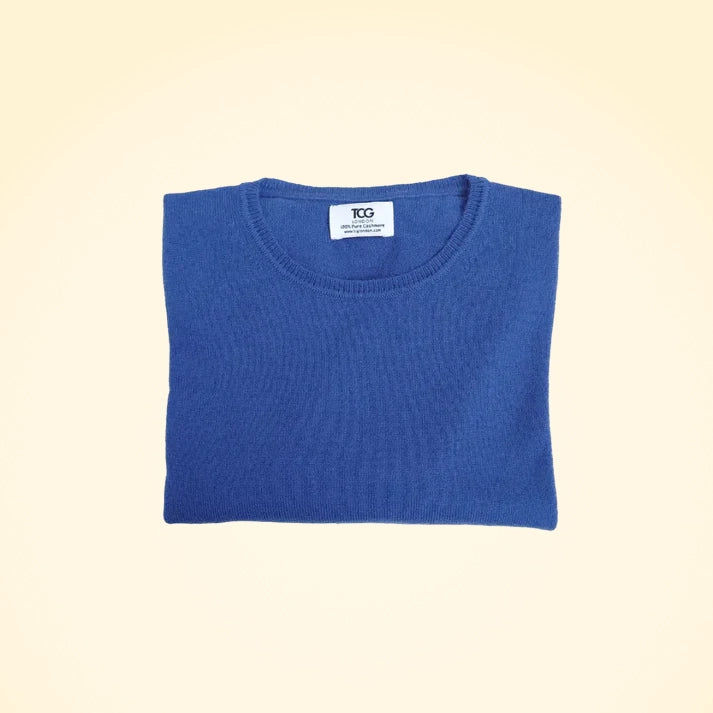 Classic Fit Round Neck Cashmere Jumper - TCG London