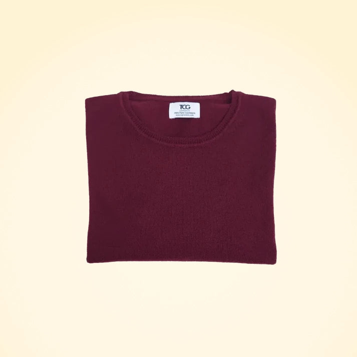 Classic Fit Round Neck Cashmere Jumper - TCG London