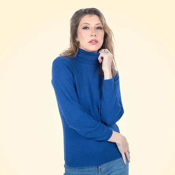 Classic Fit Roll Neck Cashmere Jumper - TCG London