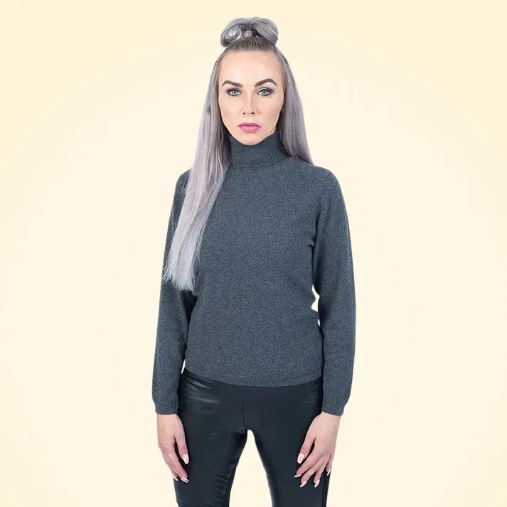 Classic Fit Roll Neck Cashmere Jumper - TCG London