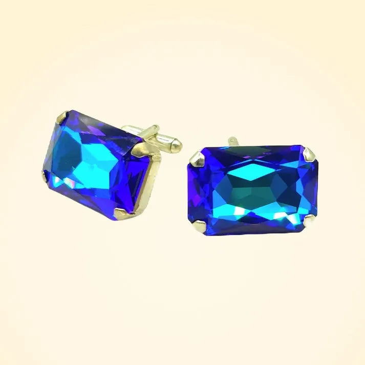 Swarovski Crystals Large Baguette Cufflinks - TCG London