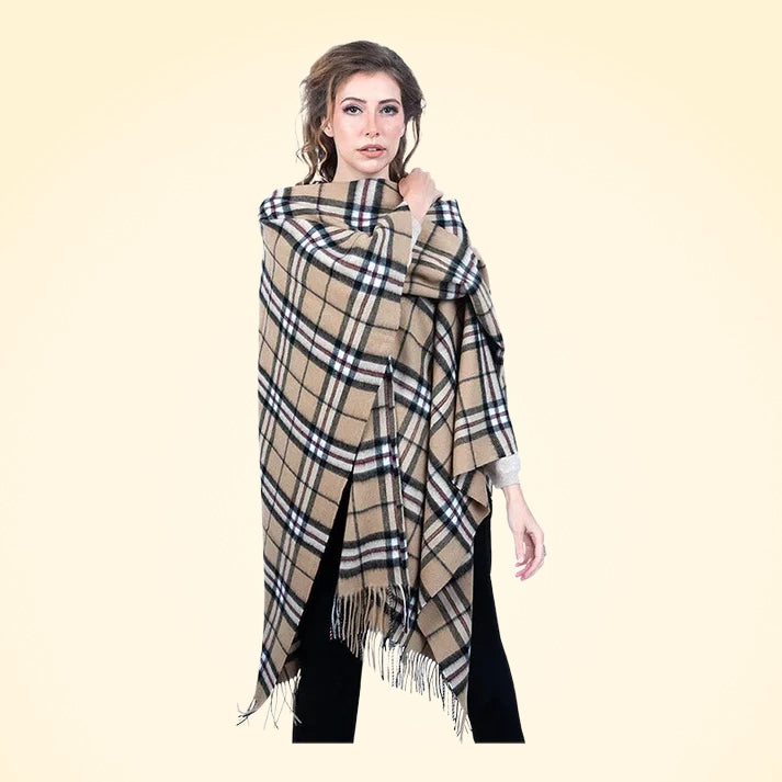 100% Pure Lambswool Tartan Capes - TCG London