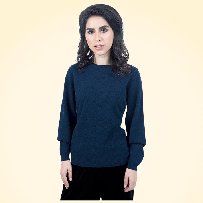 Classic Fit Round Neck Cashmere Jumper - TCG London