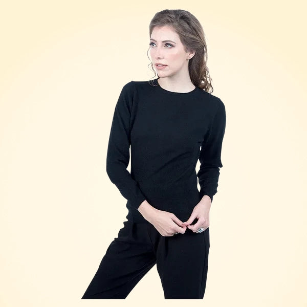 Classic Fit Round Neck Cashmere Jumper - TCG London