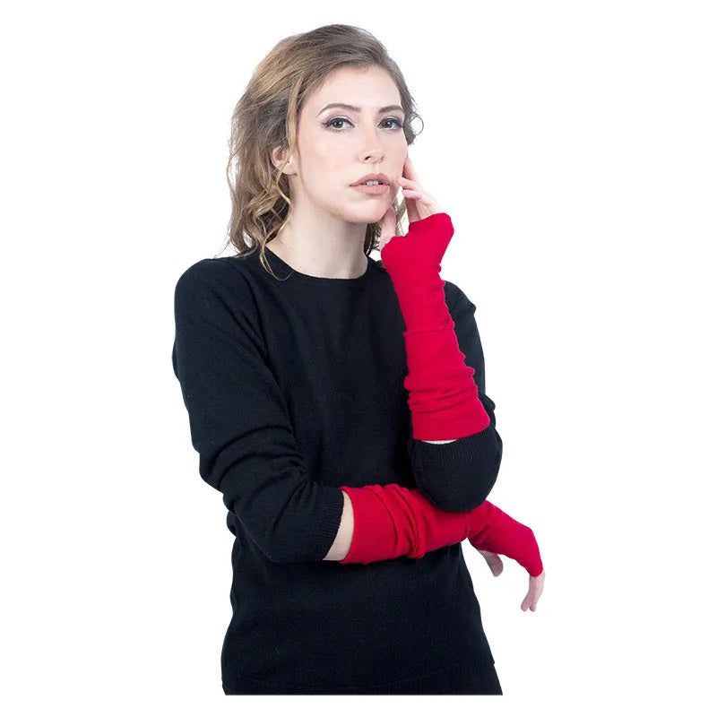 Long Cashmere Wrist Warmers - TCG London