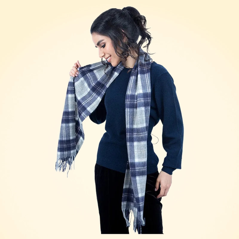 Scottish Cashmere Check Scarves - TCG London