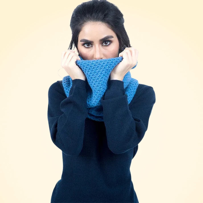 Scottish Cashmere Textured Snood - TCG London