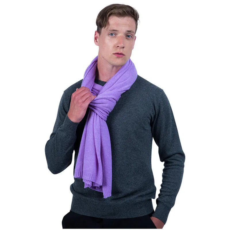 Large Lambswool and Silk Knitted Scarves - TCG London