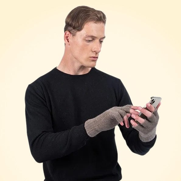 Scottish Cashmere Fingerless Gloves - TCG London
