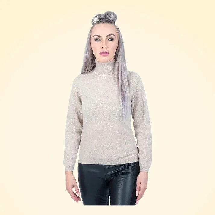 Classic Fit Roll Neck Cashmere Jumper - TCG London