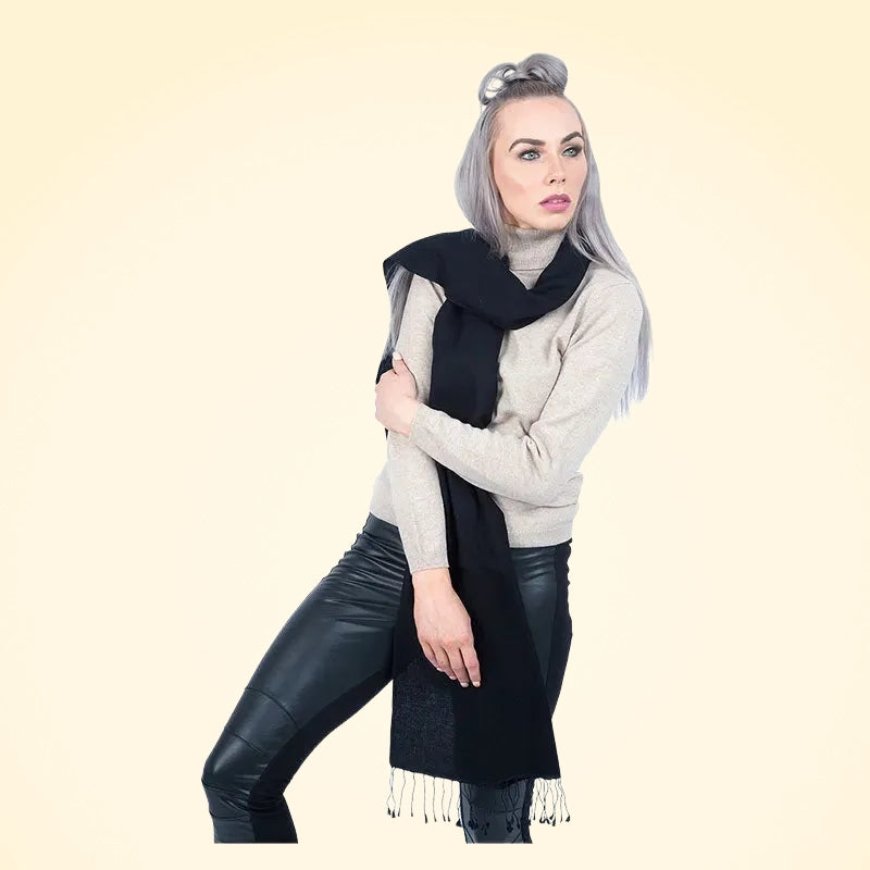 Cashmere and Silk Pashmina Scarf - TCG London